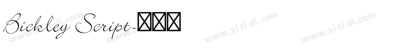 Bickley Script字体转换